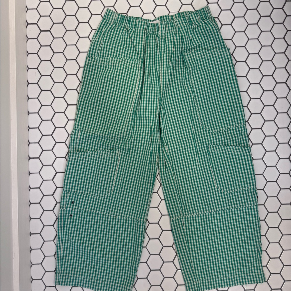 Women’s BDG Charlie Gingham Low Rise Wide Leg Pant - Green